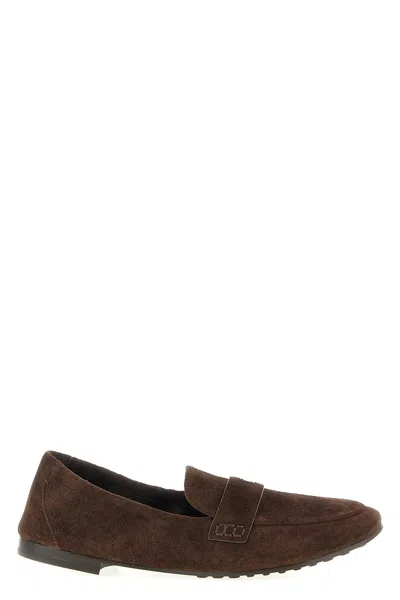 Tory Burch Brown Suede Loafers