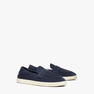 Tory Burch Sporty Suede Slip-on Loafers In Navy