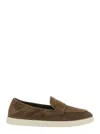 Tory Burch Brown Loafers With Logo Plaque On The Front And Slip-on Design In Brown