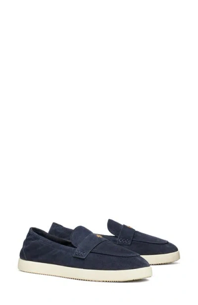 Tory Burch Sporty Suede Slip-on Loafers In Navy