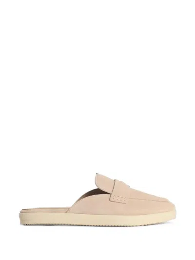 Tory Burch Ballet Sport Leather Flat Sole Mules In Multi