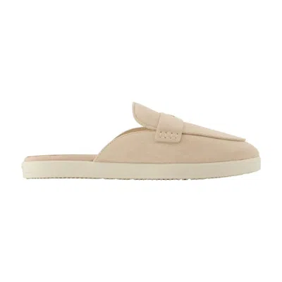 Tory Burch Suede Ballet Sport Mules In Neutral