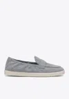 Tory Burch Light Blue Loafers With Logo Plaque On The Front And Slip-on Design In Suede Woman In Blue