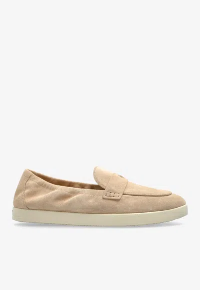 TORY BURCH BALLET SPORTS SUEDE LOAFERS