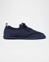 Tory Burch Ballet Suede And Nylon Low-top Sneakers In Animal Print