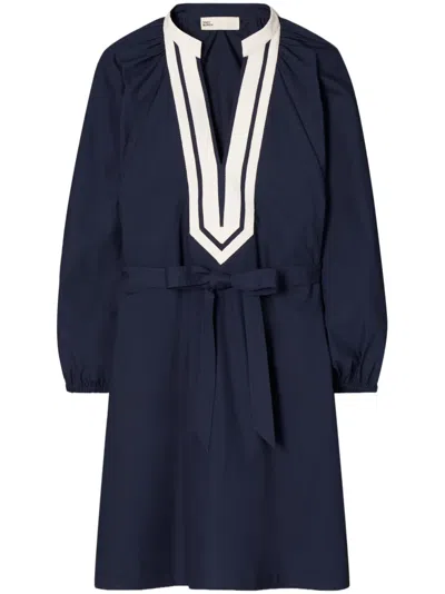 Tory Burch Minikleid Mit V-ausschnitt In Blue