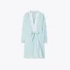 Tory Burch Balloon Sleeve Cotton Tunic Dress In Sky Blue