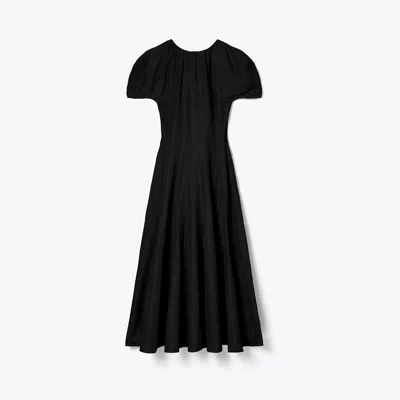 TORY BURCH BALLOON SLEEVE LINEN DRESS