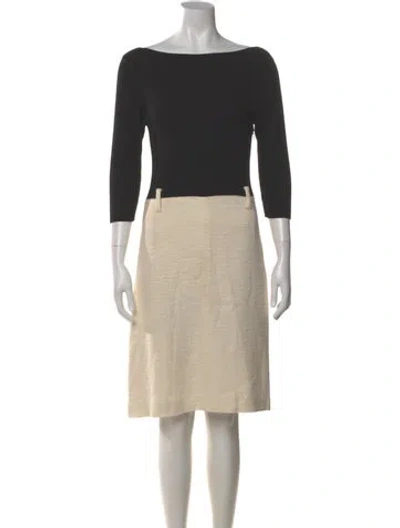Pre-owned Tory Burch Bateau Neckline Knee-length Dress