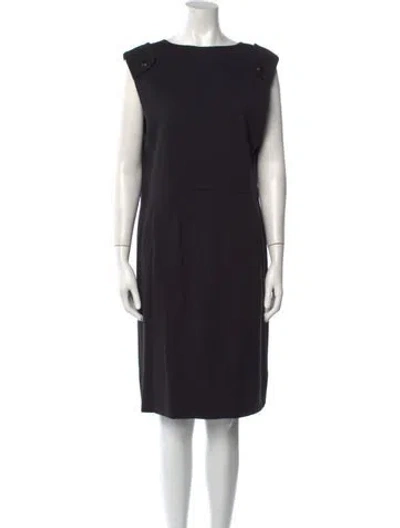 Pre-owned Tory Burch Bateau Neckline Knee-length Dress In Black