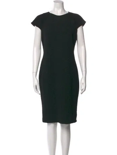 Pre-owned Tory Burch Bateau Neckline Knee-length Dress In Black