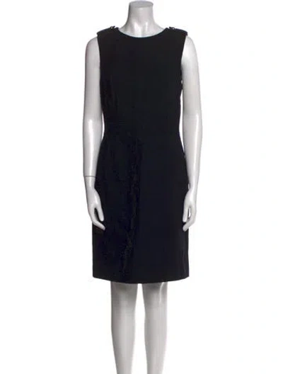 Pre-owned Tory Burch Bateau Neckline Knee-length Dress In Black