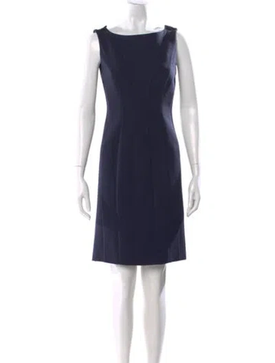 Pre-owned Tory Burch Bateau Neckline Knee-length Dress In Blue