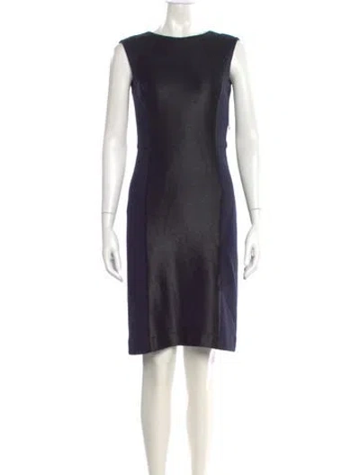 Pre-owned Tory Burch Bateau Neckline Knee-length Dress In Blue