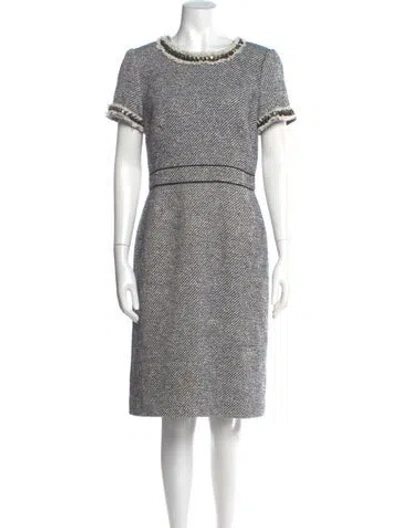 Pre-owned Tory Burch Bateau Neckline Knee-length Dress In Multi