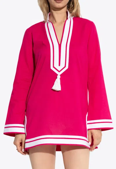 Tory Burch Beach Tassel Tunic In Pink