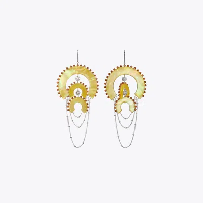 Tory Burch Bead And Resin Chandelier Earrings