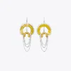 Tory Burch Bead And Resin Chandelier Earrings In Gold