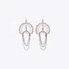 Tory Burch Bead And Resin Chandelier Earrings In Black/clear