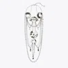 Tory Burch Bead And Resin Necklace In Metallic