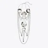 Tory Burch Bead And Resin Necklace In Antique Tory Silver/multi