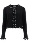 Tory Burch Beaded Cardigan In Black (black)