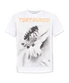 Tory Burch Printed Cotton T-shirt In White