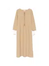 Tory Burch 亚麻长罩衫裙 In Neutral