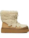 Tory Burch Mellow Shearling Boot In Pink