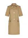 Tory Burch Camp Short-sleeve Minidress In Safari Sand