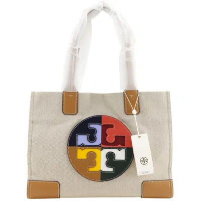 Pre-owned Tory Burch Beige Canvas Leather Tote Bag ()