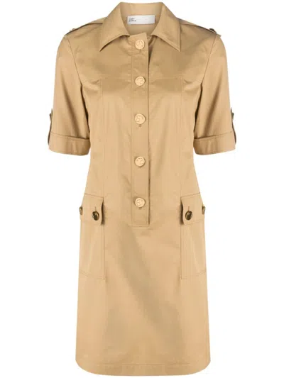 TORY BURCH BEIGE COTTON CAMP DRESS