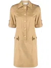 Tory Burch Woman Mini Dress Beige Size 14 Cotton In Tan