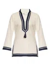 Tory Burch Beige Cotton Tunic Dress In White