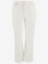 Tory Burch Stretch Denim Jeans In Beige