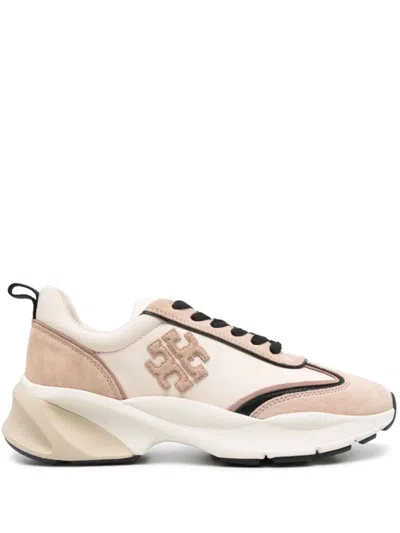 TORY BURCH BEIGE LACE UP SNEAKERS