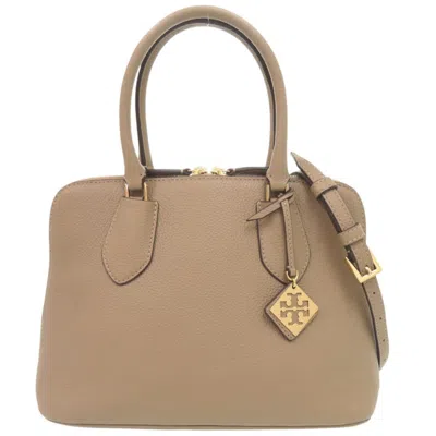 Pre-owned Tory Burch Beige Leather Handbag Shoulder Bag ()