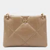 Tory Burch Beige Leather Totes In Taupe Oak