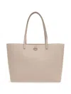 Tory Burch Beige Mcgraw Leather Tote Bag In Beige