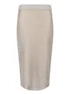 Tory Burch Beige Mesh Midi Skirt