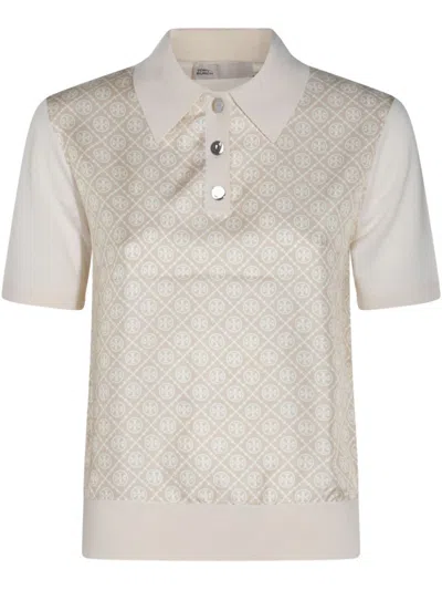 Tory Burch Beige Signature Polo T-shirt