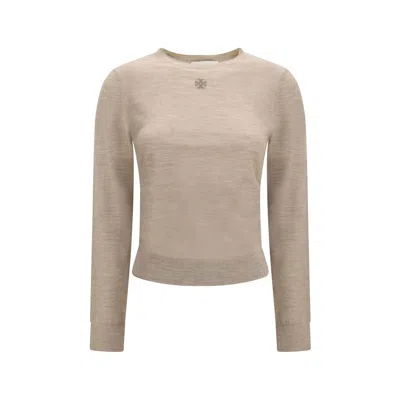 Tory Burch Beige Wool Oves Aries Sweatshirt In Neutral