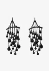 Tory Burch Bell Chandelier Drop Earrings In Black