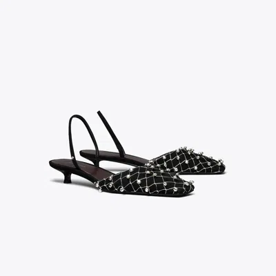 Tory Burch Bell Slingback In Black