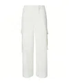 Tory Burch Cotton Cargo Pants With Adjustable Waistband