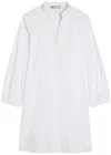 Tory Burch Belted Cotton Tunic In White
