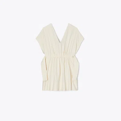 Tory Burch Belted Linen Dress In Neutral