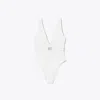 Tory Burch Belted Logo Swimsuit