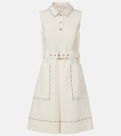 Tory Burch Belted Polo Dress In White