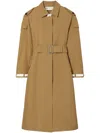 Tory Burch Wool Trench Coat In Brown